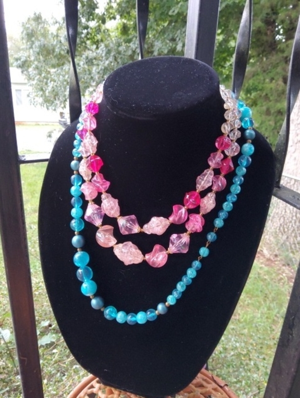 Vintage Western Germany Two Strand Necklace.